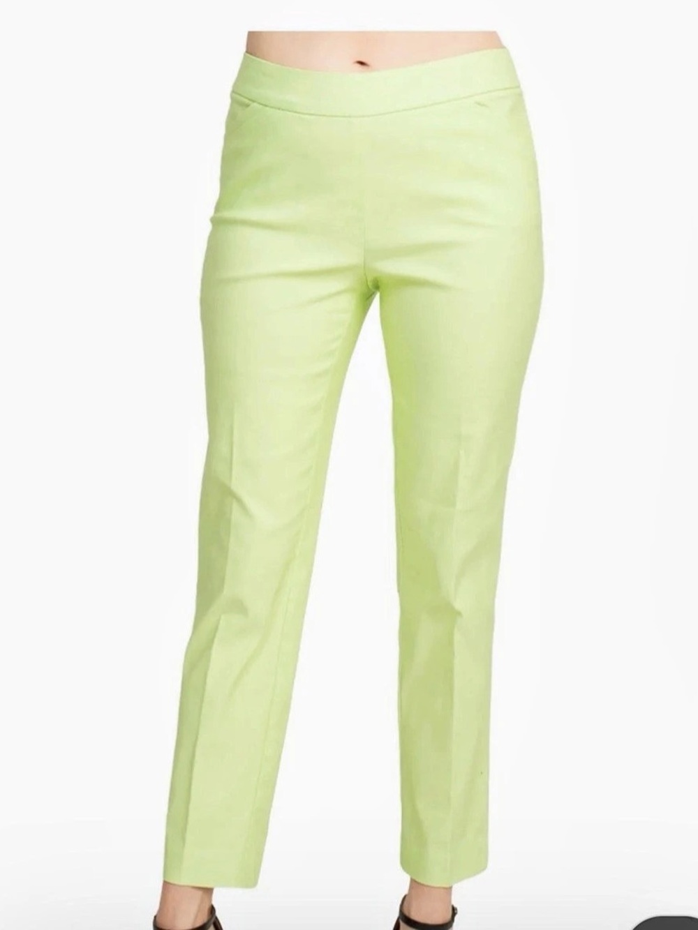 Counterparts Luxe Stretch Mid Rise Crop Cropped Pants in Green Size Large NWT